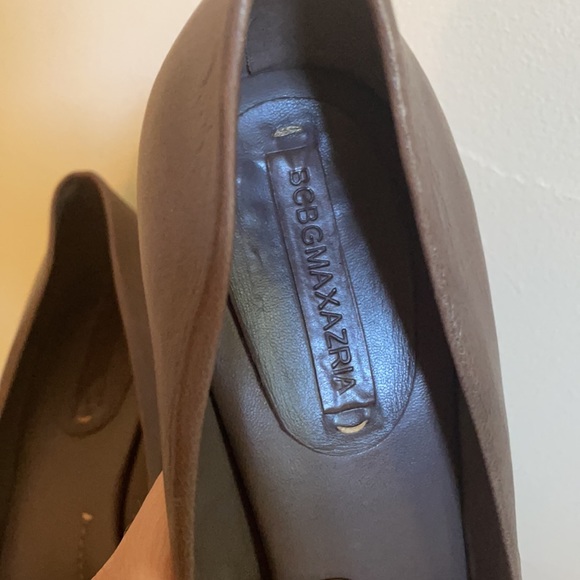 Dark Beige BCBG Peep Toe Pumps - Picture 2 of 5